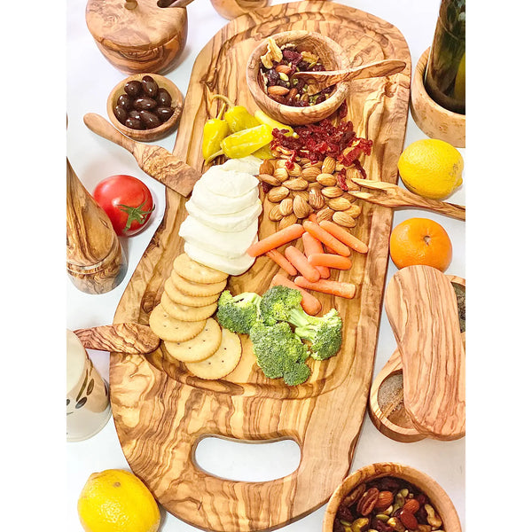 Olive Wood 17-18" Charcuterie Board